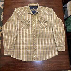 No Fear Men's: XL Vintage Button-up Long Sleeve Plaid Shirt